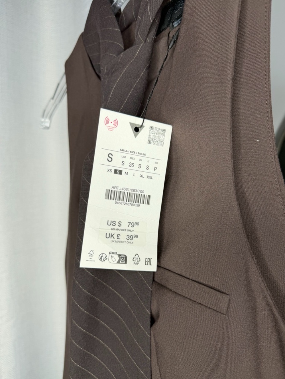 NWT Zara Woman TIE PLEATED SHORT DRESS Brown Size S Small - Picture 11 of 12